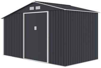 Domek narzędziowy Stockholm 342 x 191 cm Grey z drewutnią