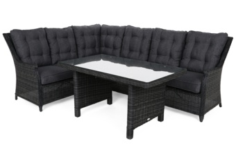 Narożnik technorattanowy lewy Alicante Grey / Grey Melange