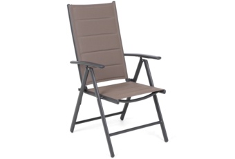 Krzesło ogrodowe aluminiowe Ibiza Grey / Taupe