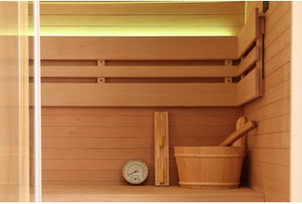 Sauna fińska narożna Nordum Pure One 2-osobowa naturalna