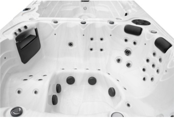 Basen ogrodowy z przeciwprądem i hydromasażem Hanscraft Valhalla 580 x 230 cm - całoroczny - 66 dyszy Basen ogrodowy z przeciwprądem i hydromasażem Hanscraft Valhalla 580 x 230 cm