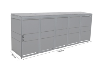 Zabudowa kosza śmietnikowego TOP BOX Premium 5 x 240 l
