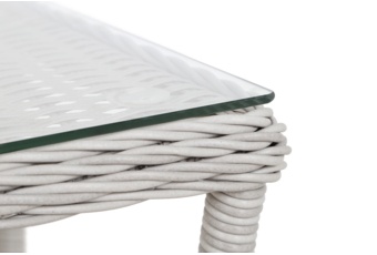 Meble ogrodowe technorattanowe Sofia White / Grey