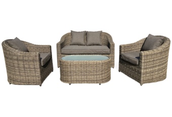 Meble ogrodowe technorattanowe Modena Beige / Beige Melange