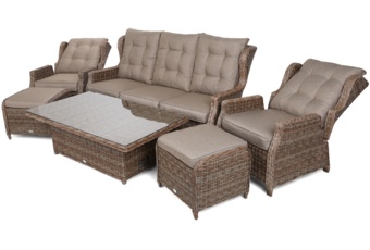 Meble ogrodowe technorattanowe Memfis Ginger / Brown Melange powystawowe