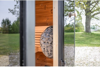 Sauna fińska zewnętrzna Leil® Saunas Black Cube Classic 4-osobowa