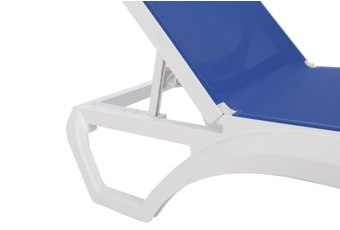 Leżak ogrodowy Monako White / Blue