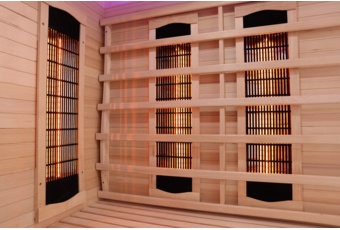 Sauna infrared narożna Nordum Basic 2-osobowa czarna