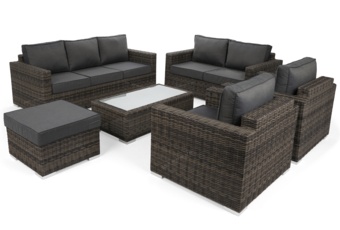 Meble ogrodowe technorattanowe Perugia Olive / Grey