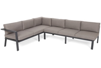 Narożne meble ogrodowe aluminiowe Galapagos Grey / Taupe