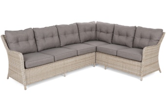 Narożny zestaw mebli ogrodowych prawy California Beige / Beige Melange