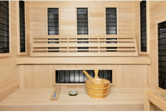 Sauna combi SW4 - dla 4 osób - fińska i infrared - brązowa Sauna combi SW4