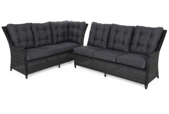 Narożnik technorattanowy lewy Alicante Grey / Grey Melange