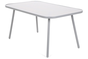 Meble ogrodowe metalowe Casablanca 150 cm Silver / Taupe 6+1