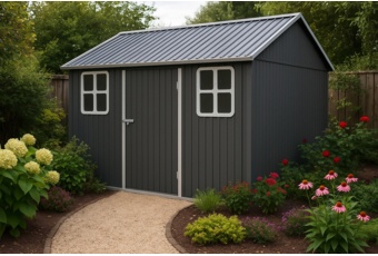 Domek narzędziowy metalowy Stavanger 360 x 313 cm Domek narzędziowy Stavanger 360 x 313 cm Grey