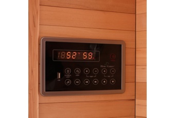 Sauna infrared narożna Nordum Basic D 2-osobowa naturalna