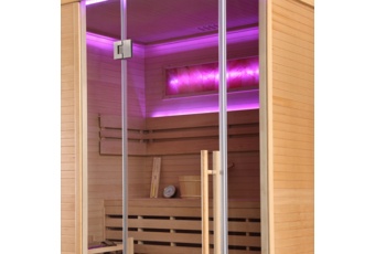 Sauna fińska narożna Nordum Pure One 3-osobowa naturalna