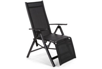 Zestaw krzeseł ogrodowych aluminiowych Ibiza Relax Black / Black