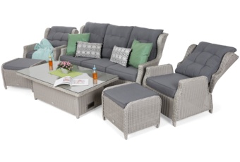 Meble ogrodowe technorattanowe Memfis White / Grey