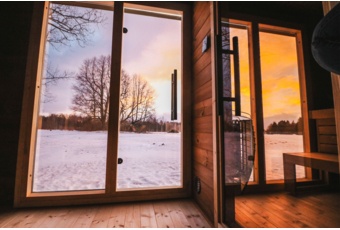 Sauna fińska zewnętrzna Leil® Saunas Patio L 5-osobowa