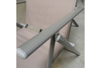 Krzesło ogrodowe metalowe Casablanca Silver / Taupe II. gatunek