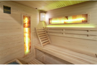 Sauna fińska narożna EP3CS Grey z panelami solnymi