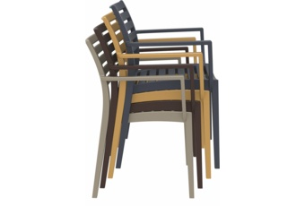 Meble ogrodowe Siesta Artemis Ares 140 cm Dark Grey 4+1