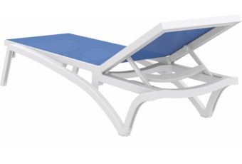 Leżak ogrodowy Siesta Pacific White / Blue