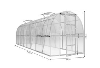 Szklarnia ogrodowa z poliwęglanu Terplant Comfort 2x10 m