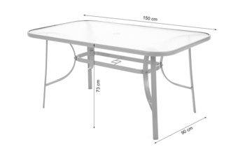 Stół Sevilla 150 cm Silver