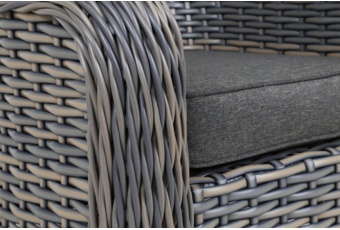 Narożny zestaw mebli ogrodowych Foggia Silk Grey / Grey Melange - szary - z technorattanu Narożny zestaw mebli ogrodowych Foggia Silk Grey / Grey Melange
