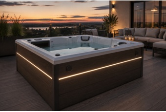 Wanna ogrodowa z hydromasażem Aquess Lunari 5102 5-osobowa
