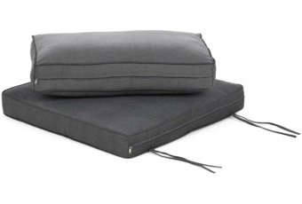 Narożnik ogrodowy aluminiowy szary dla 4 osób Nicea Dark Grey  Narożnik ogrodowy aluminiowy Nicea Dark Grey / Grey