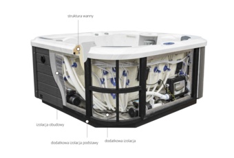 Wanna ogrodowa z hydromasażem Aquess Zenya 2001 4-osobowa