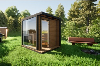 Sauna fińska zewnętrzna TerModula 250 x 210 cm