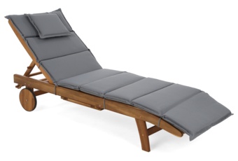 Leżanka ogrodowa drewniana Akacja z poduszką