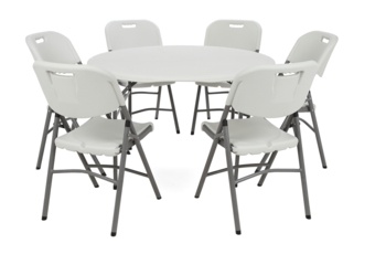 Zestaw mebli cateringowych Ø 120 cm 6+1