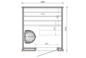 Sauna fińska Leil® Saunas Como 1-osobowa