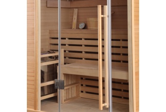 Sauna fińska narożna Nordum Pure One 3-osobowa naturalna