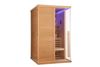 Sauna fińska narożna Nordum Pure One 2-osobowa naturalna