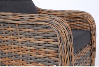 Meble ogrodowe technorattanowe Foggia Ginger Melange / Dark Grey