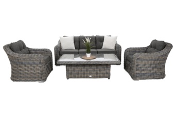 Meble ogrodowe technorattanowe Foggia Flex Silk Grey / Grey Melange