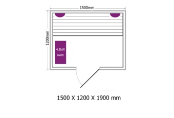 Sauna fińska EA3 White z piecem - biała - dla 3 osób Sauna fińska EA3 White z piecem