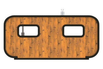 Sauna fińska zewnętrzna Hobbit Odnova z balią 220 x 500 cm
