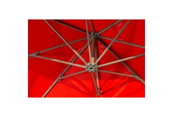 Parasol ogrodowy Rio 300 cm beżowy Parasol ogrodowy Litex Garden Rio 300 cm Silver / Ecru