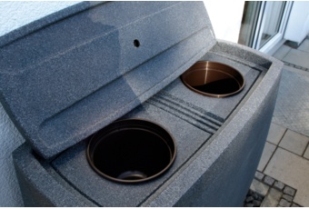 Zbiornik na deszczówkę MPI Noblesse 275 l czarny granit