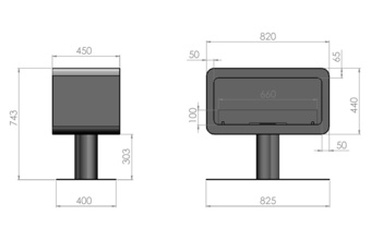 Biokominek nowoczesny Infire Inecco czarny Biokominek Infire Inecco czarny