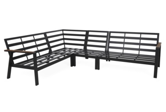 Narożne meble aluminiowe Turyn Dark Grey / Grey Melange