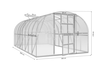 Szklarnia ogrodowa z poliwęglanu Terplant Comfort Plus 3x6 m