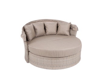 Sofa ogrodowa z baldachimem Sydney Beige / Brown Melange